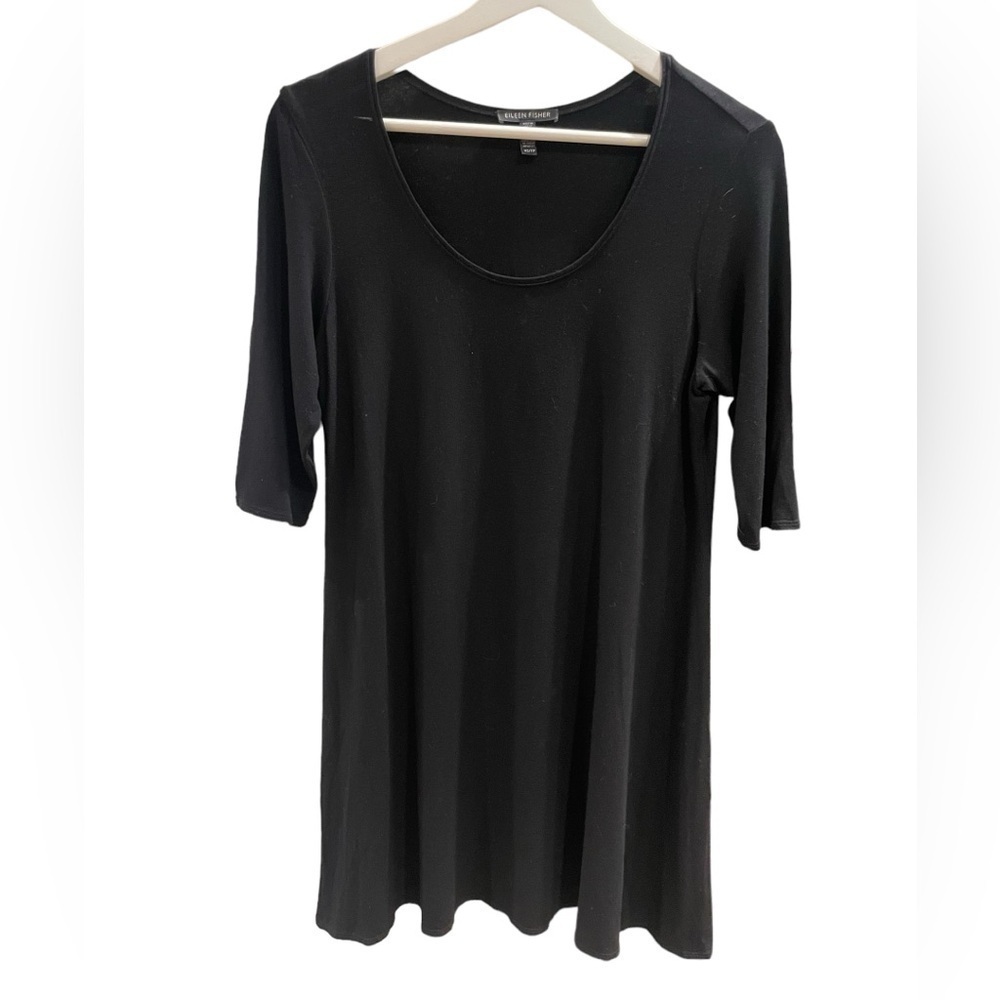 Eileen Fisher Black Tunic Shirt/Short Dress